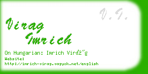 virag imrich business card